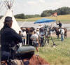 North and South - Ed Dabney brother Rhea with flag riding horse Dan
