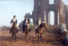 Ed Dabney at left mounted on horse Penny